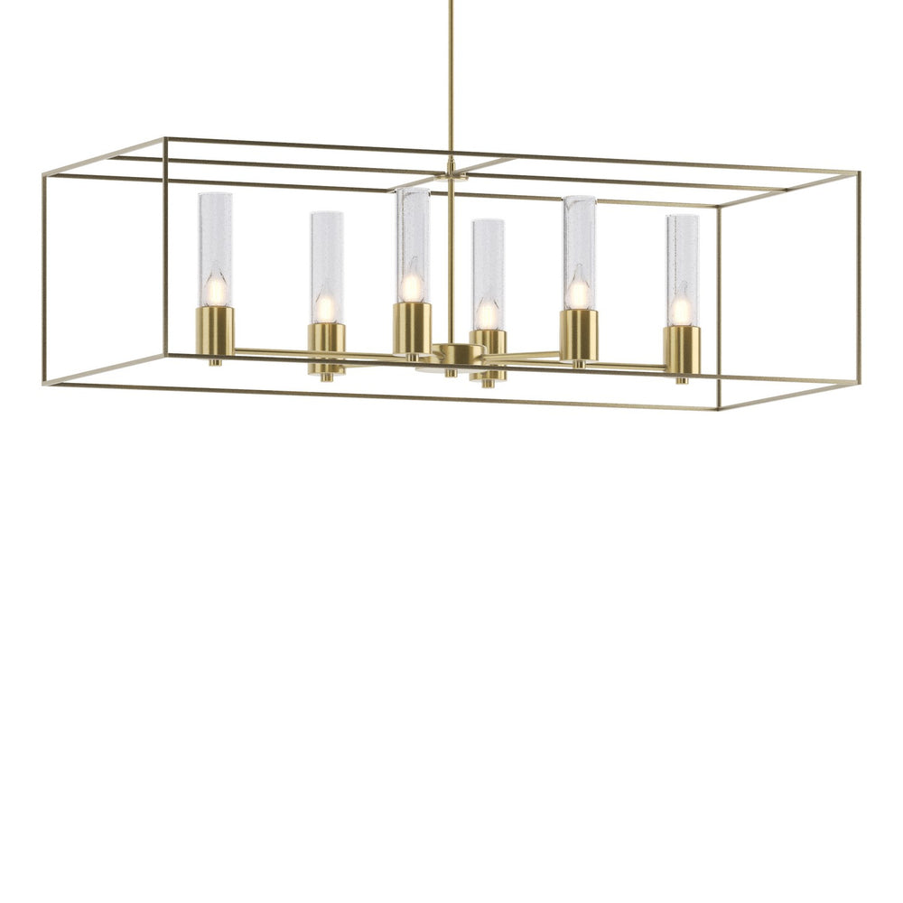 Hubbardton Forge - Six Light Pendant - Portico - Modern Brass- Union Lighting Luminaires Decor