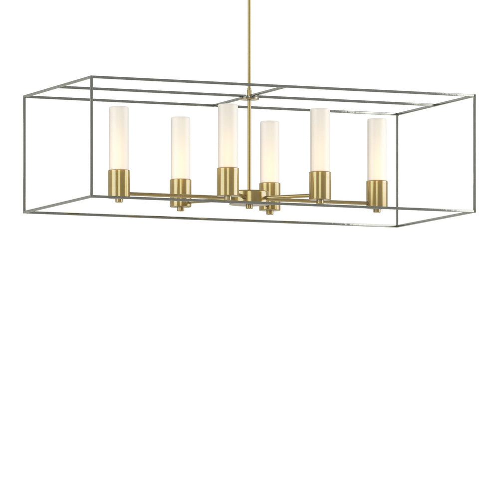 Hubbardton Forge - Six Light Pendant - Portico - Modern Brass- Union Lighting Luminaires Decor