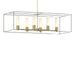 Hubbardton Forge - Six Light Pendant - Portico - Modern Brass- Union Lighting Luminaires Decor