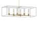 Hubbardton Forge - Six Light Pendant - Portico - Modern Brass- Union Lighting Luminaires Decor