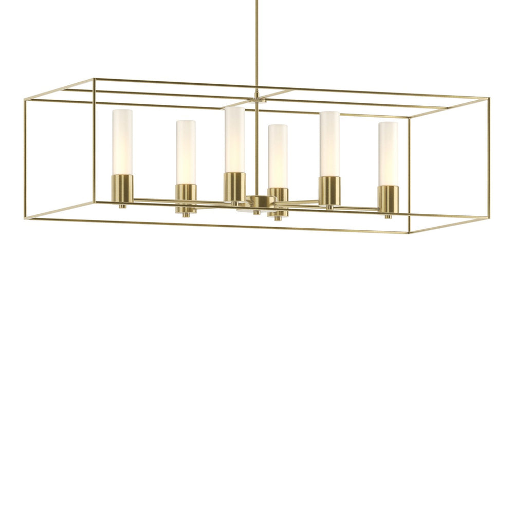 Hubbardton Forge - Six Light Pendant - Portico - Modern Brass- Union Lighting Luminaires Decor