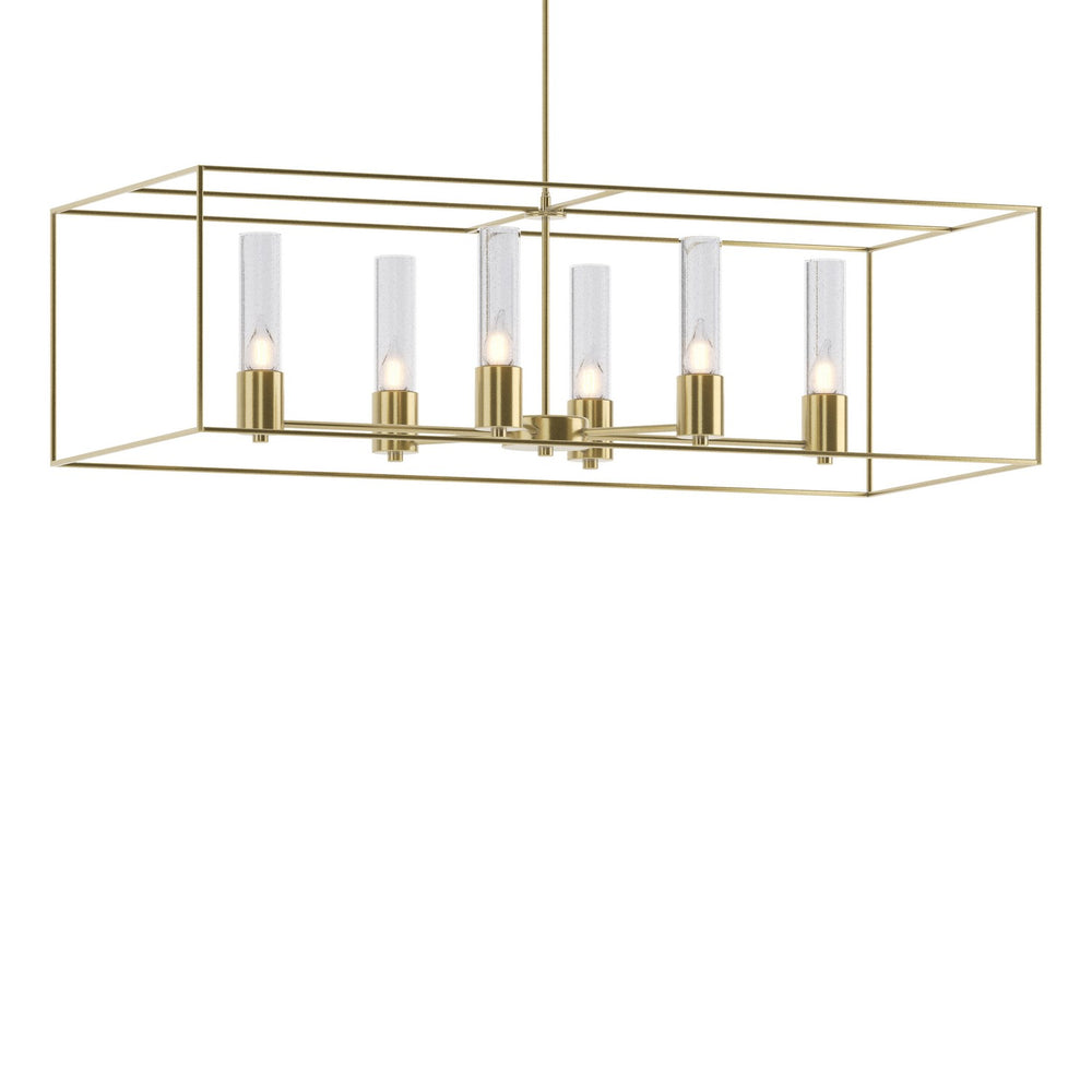 Hubbardton Forge - Six Light Pendant - Portico - Modern Brass- Union Lighting Luminaires Decor