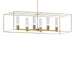 Hubbardton Forge - Six Light Pendant - Portico - Modern Brass- Union Lighting Luminaires Decor