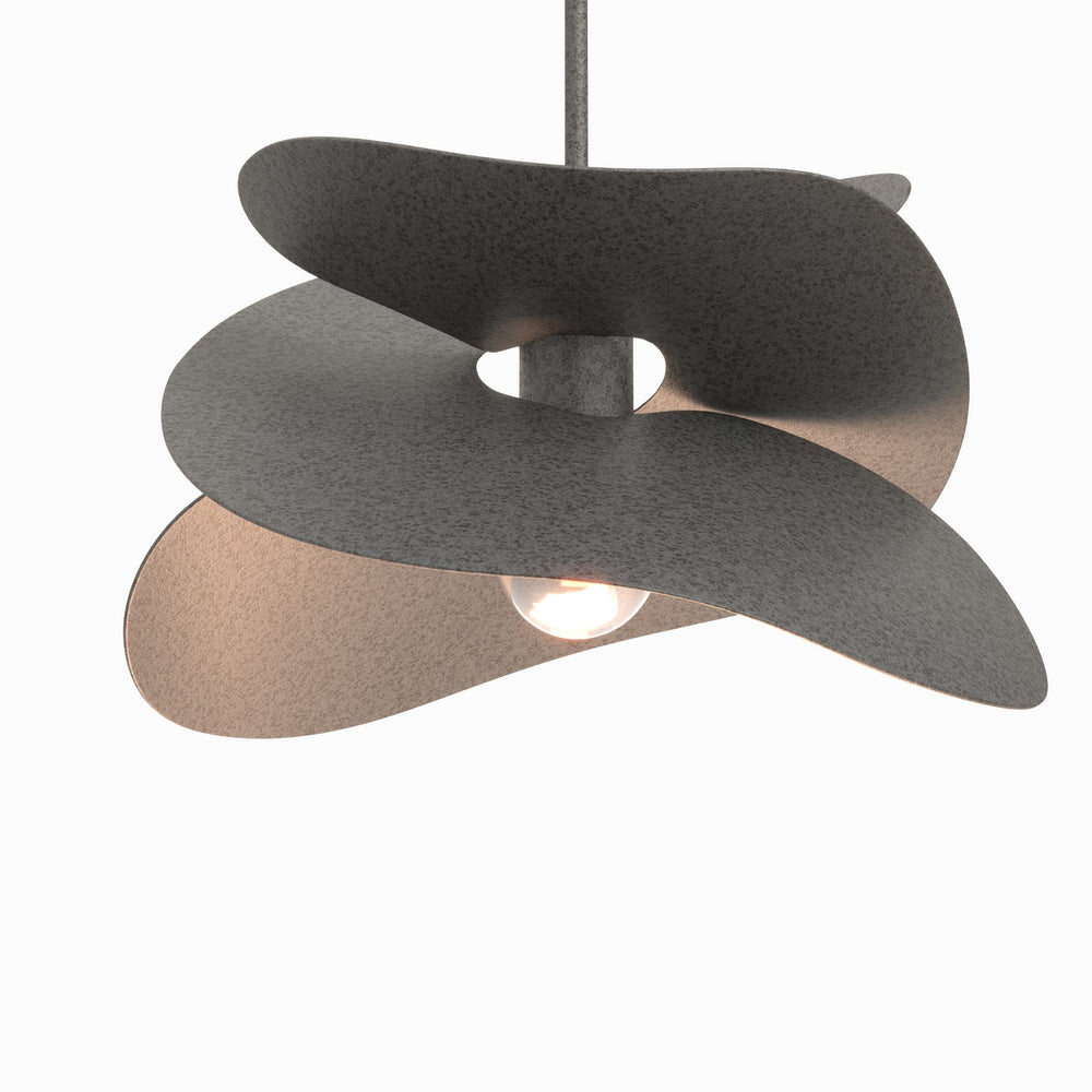 Hubbardton Forge - One Light Pendant - Hibiscus - Natural Iron- Union Lighting Luminaires Decor