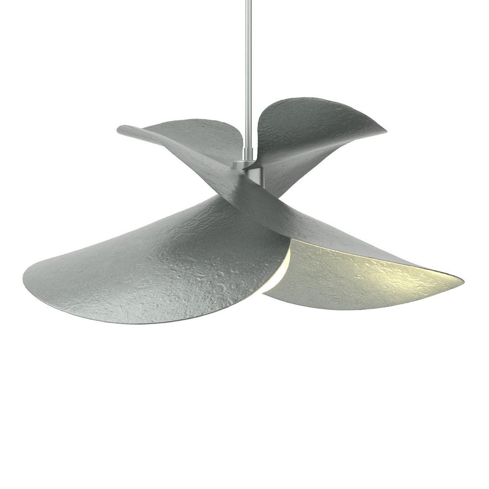 Hubbardton Forge - One Light Pendant - Hibiscus - Vintage Platinum- Union Lighting Luminaires Decor