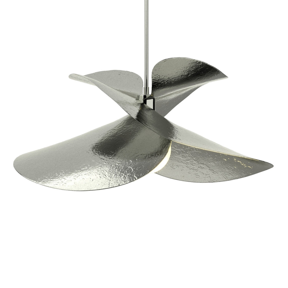 Hubbardton Forge - One Light Pendant - Hibiscus - Sterling- Union Lighting Luminaires Decor