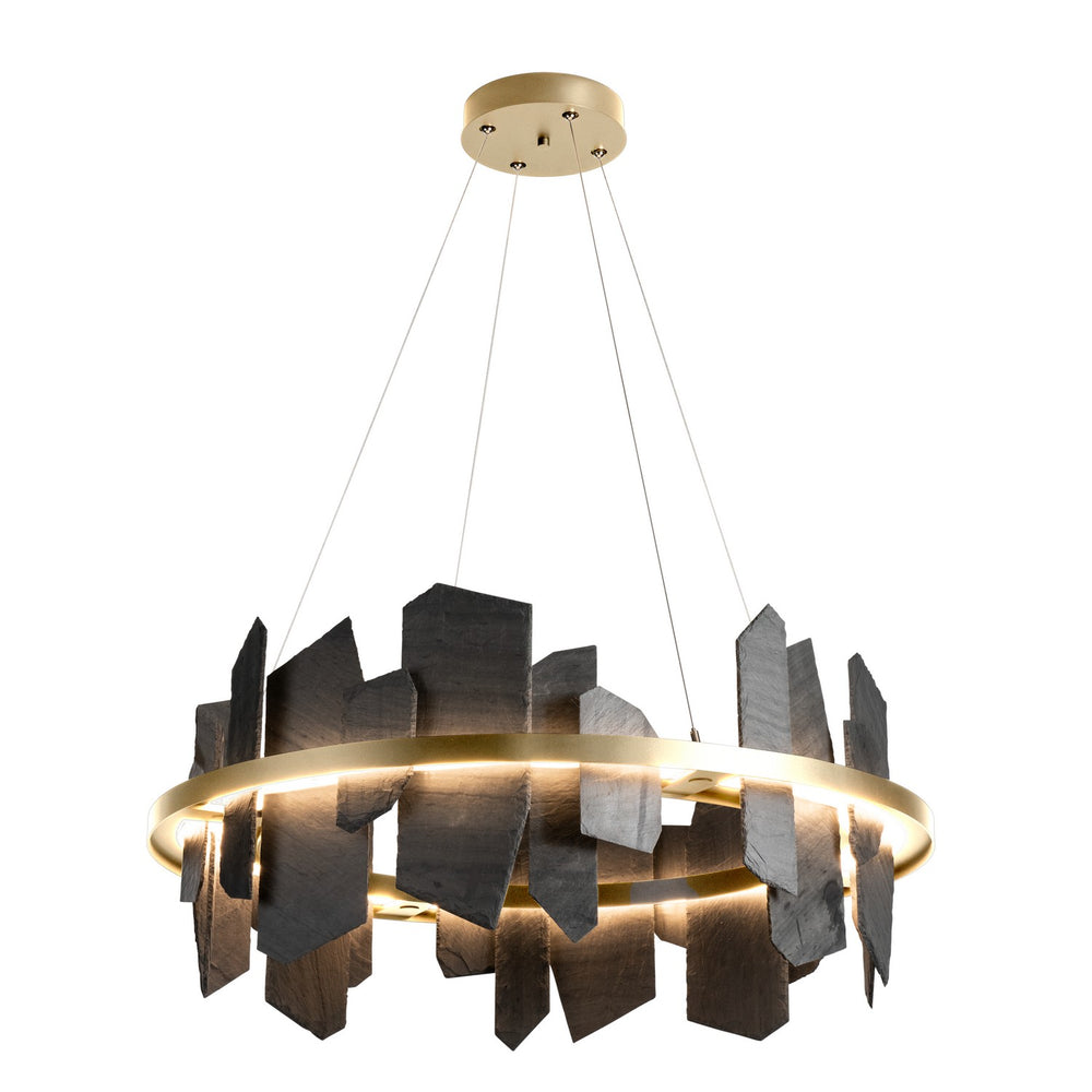 Hubbardton Forge - LED Pendant - Ardesia - Modern Brass- Union Lighting Luminaires Decor