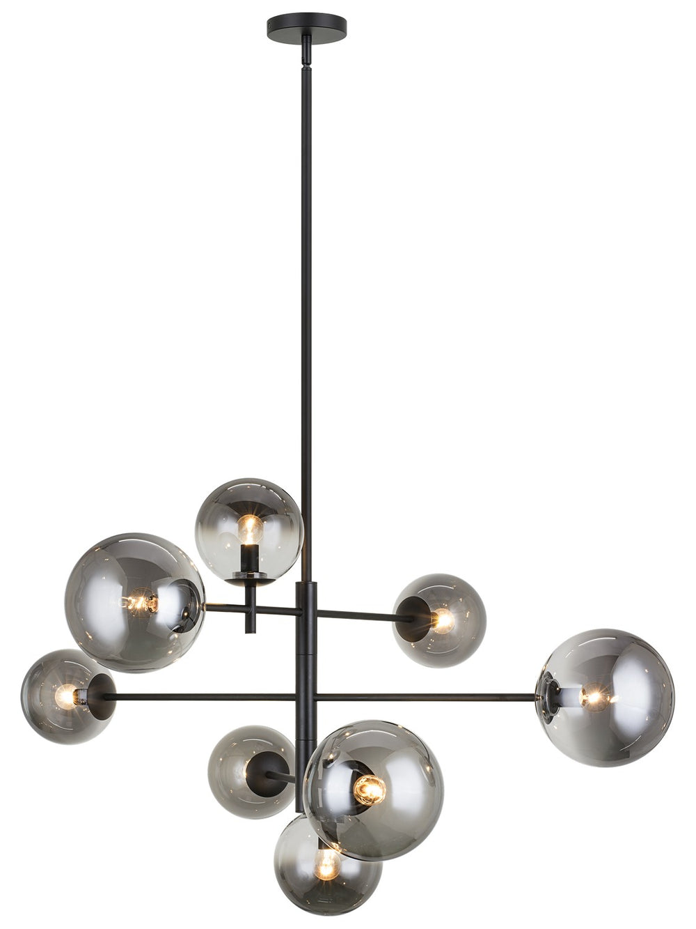 Matteo Canada - Eight Light Chandelier - Averley - Black- Union Lighting Luminaires Decor