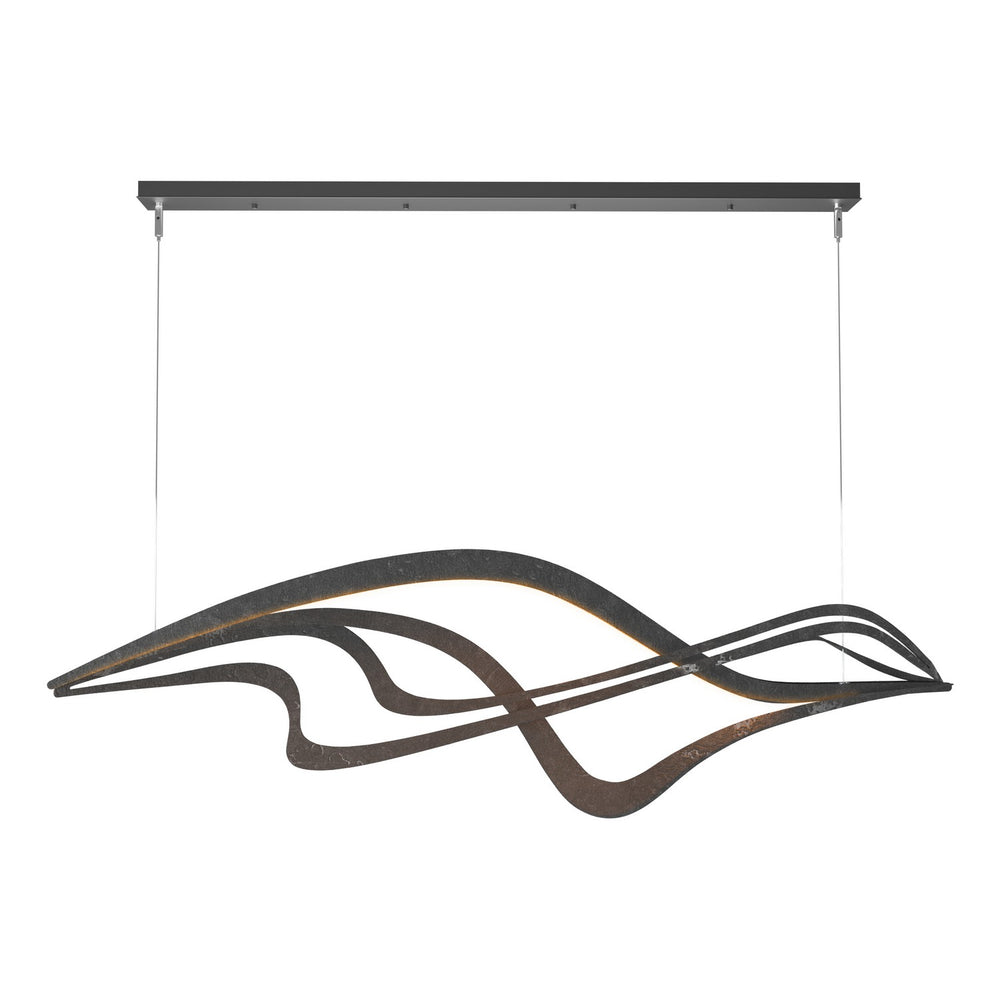 Hubbardton Forge - LED Pendant - Crossing Waves - Black- Union Lighting Luminaires Decor
