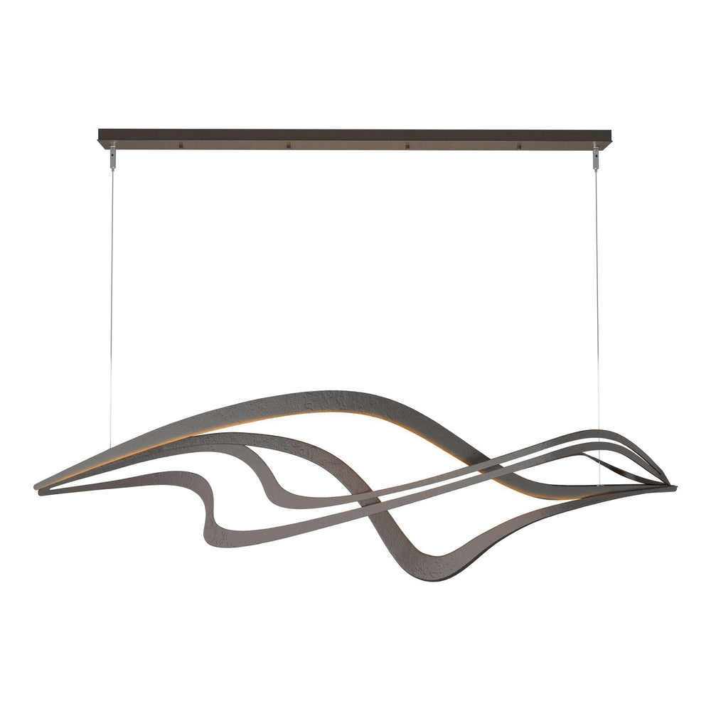 Hubbardton Forge - LED Pendant - Crossing Waves - Oil Rubbed Bronze- Union Lighting Luminaires Decor