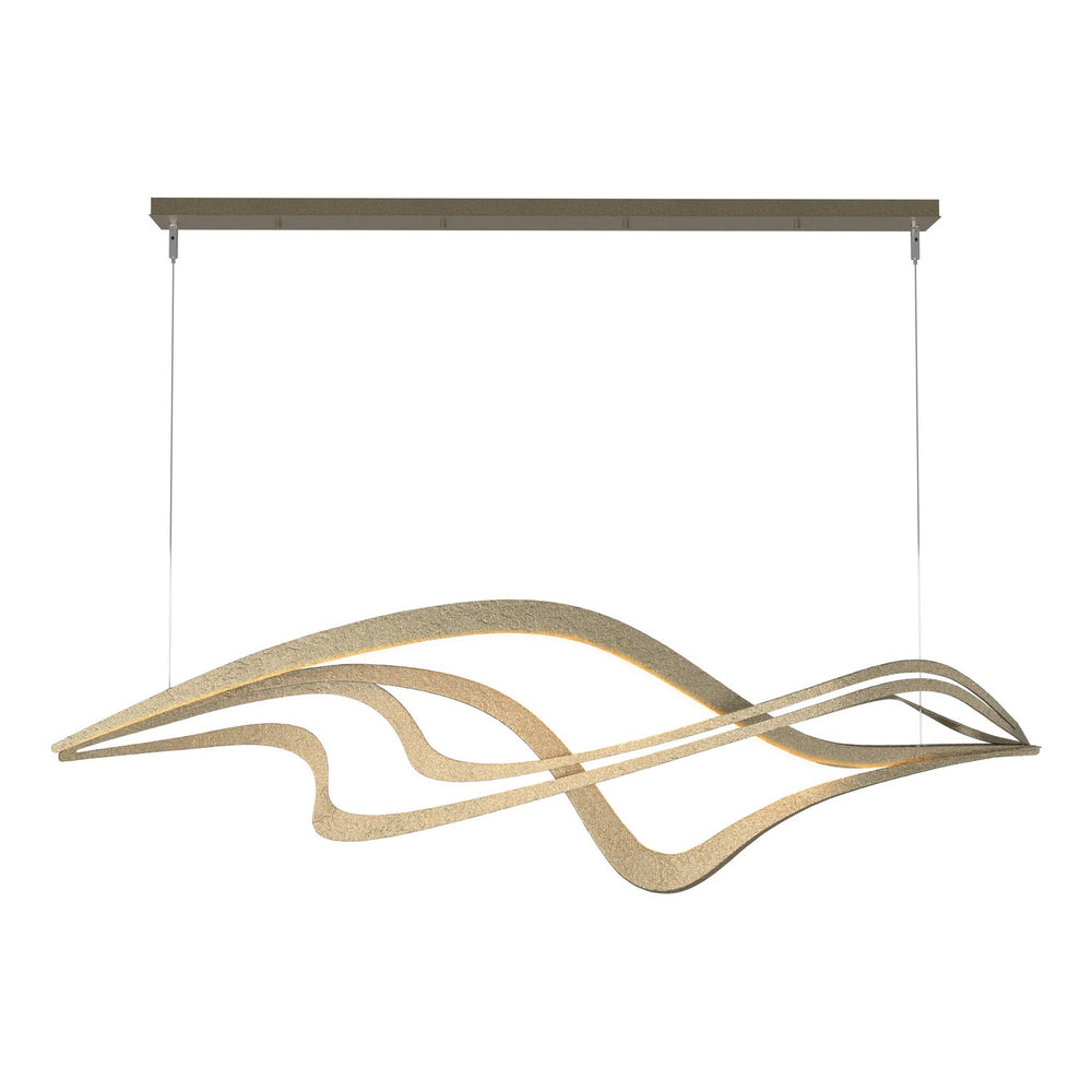 Hubbardton Forge - LED Pendant - Crossing Waves - Soft Gold- Union Lighting Luminaires Decor