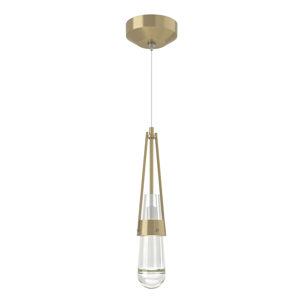 Hubbardton Forge - One Light Mini Pendant - Link - Modern Brass- Union Lighting Luminaires Decor