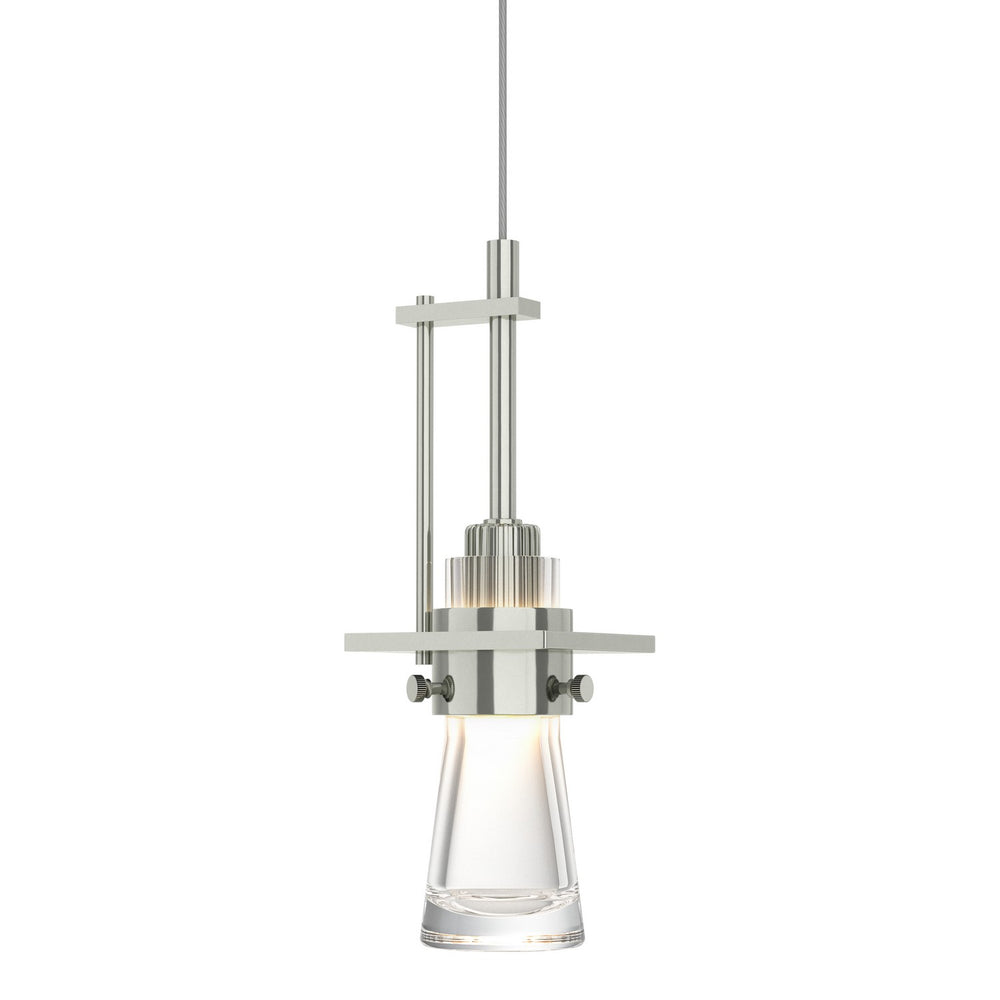 Hubbardton Forge - One Light Mini Pendant - Erlenmeyer - Sterling- Union Lighting Luminaires Decor