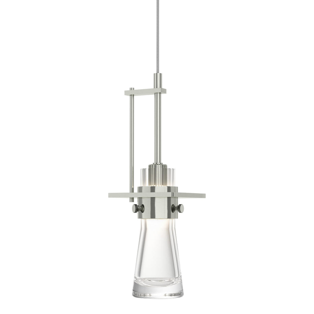 Hubbardton Forge - One Light Mini Pendant - Erlenmeyer - Sterling- Union Lighting Luminaires Decor