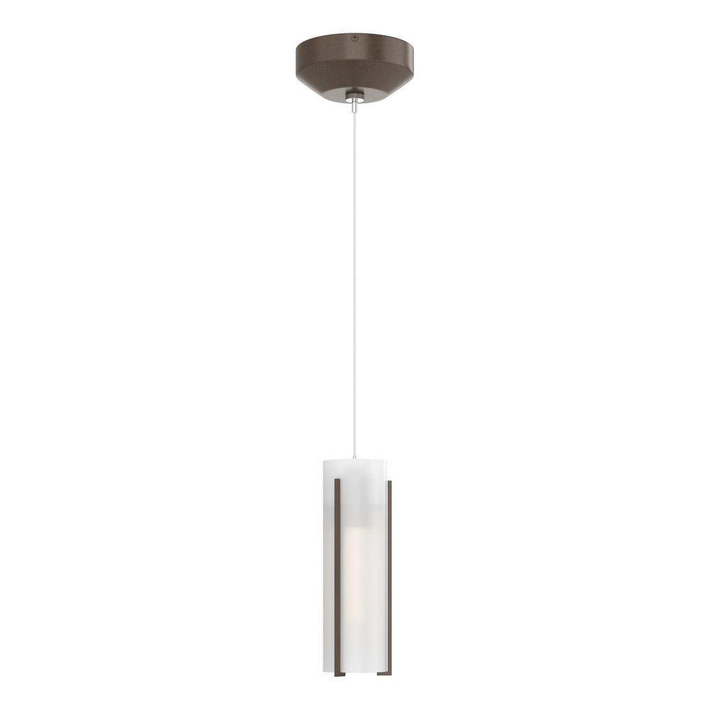 Hubbardton Forge - One Light Mini Pendant - Exos Glass - Bronze- Union Lighting Luminaires Decor