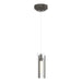 Hubbardton Forge - One Light Mini Pendant - Exos Glass - Dark Smoke- Union Lighting Luminaires Decor
