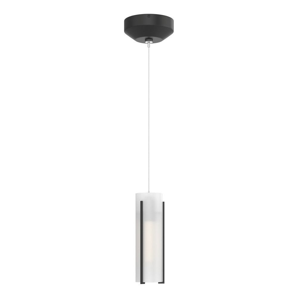 Hubbardton Forge - One Light Mini Pendant - Exos Glass - Black- Union Lighting Luminaires Decor