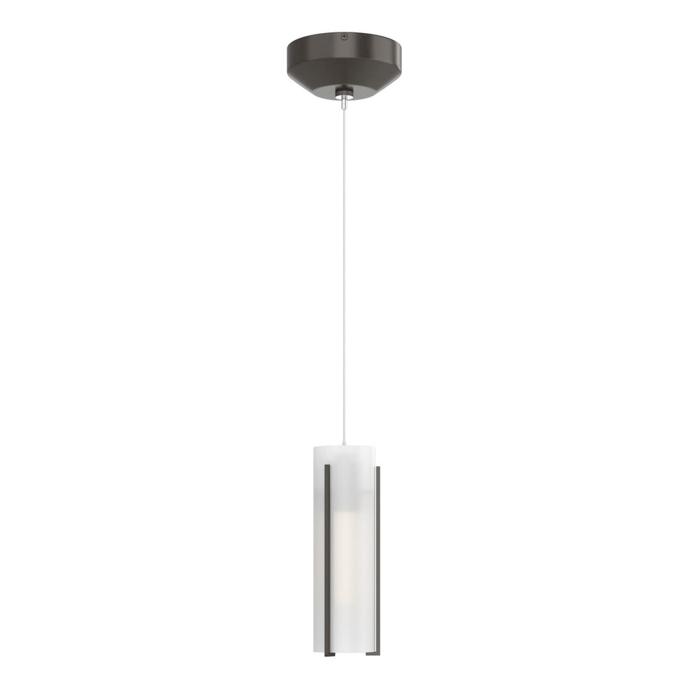 Hubbardton Forge - One Light Mini Pendant - Exos Glass - Oil Rubbed Bronze- Union Lighting Luminaires Decor
