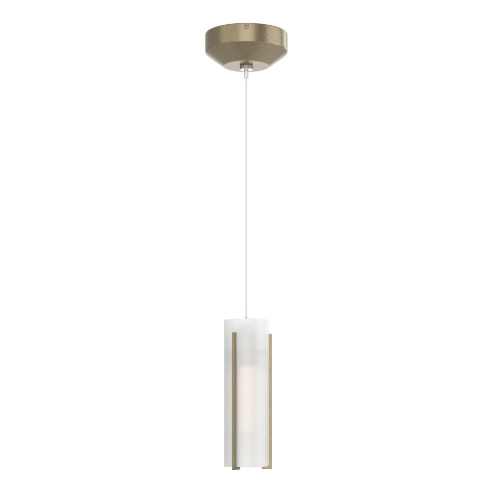 Hubbardton Forge - One Light Mini Pendant - Exos Glass - Soft Gold- Union Lighting Luminaires Decor