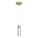 Hubbardton Forge - One Light Mini Pendant - Exos Glass - Modern Brass- Union Lighting Luminaires Decor