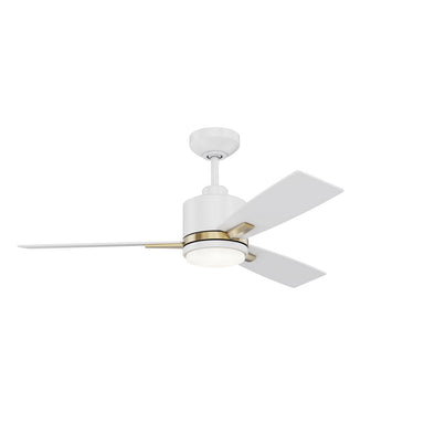 Kendal Canada - 42"Ceiling Fan - Nuvel 42 - White & Brass- Union Lighting Luminaires Decor