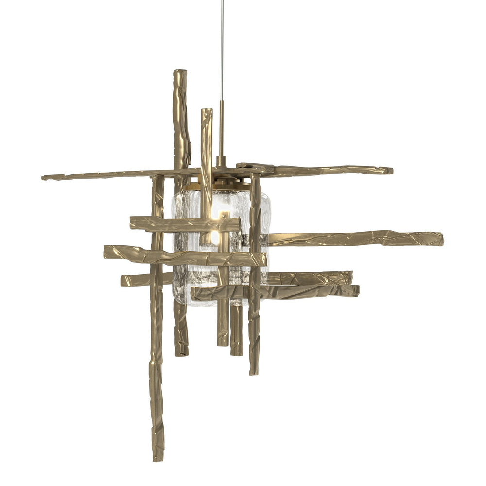 Hubbardton Forge - One Light Mini Pendant - Tura - Soft Gold- Union Lighting Luminaires Decor