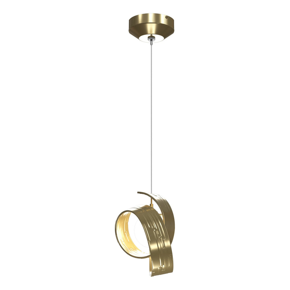 Hubbardton Forge - LED Pendant - Riza - Modern Brass- Union Lighting Luminaires Decor