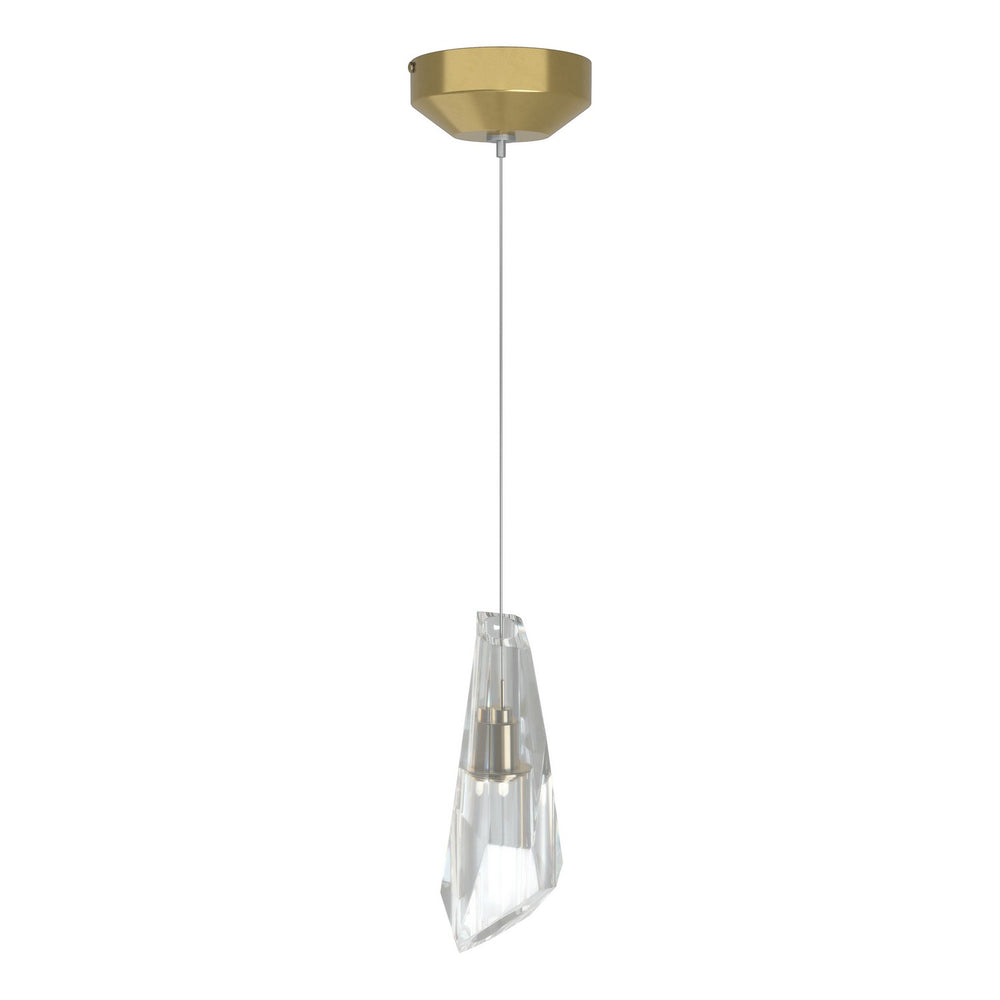 Hubbardton Forge - One Light Mini Pendant - Luma - Modern Brass- Union Lighting Luminaires Decor