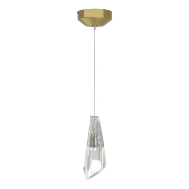 Hubbardton Forge - One Light Mini Pendant - Luma - Modern Brass- Union Lighting Luminaires Decor