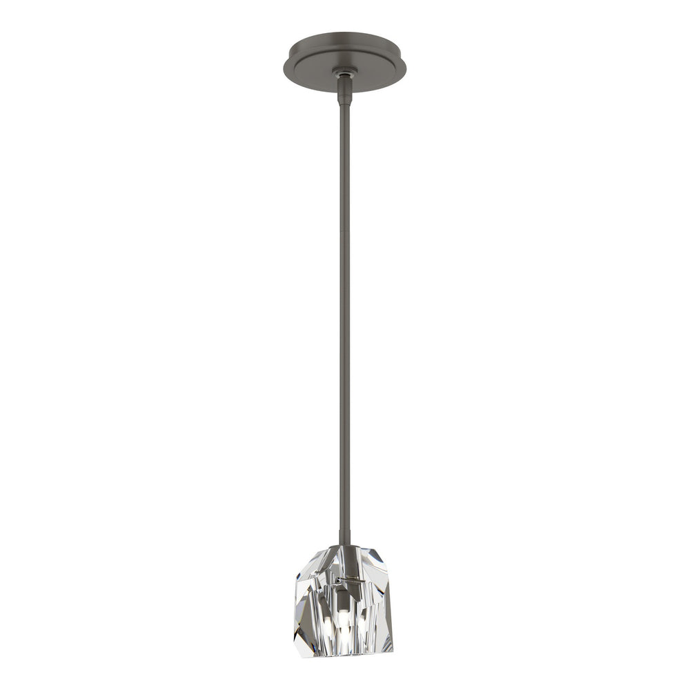 Hubbardton Forge - One Light Pendant - Gatsby - Dark Smoke- Union Lighting Luminaires Decor