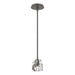 Hubbardton Forge - One Light Pendant - Gatsby - Dark Smoke- Union Lighting Luminaires Decor