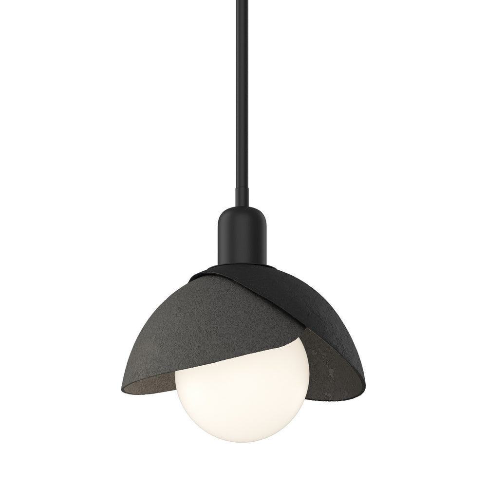 Hubbardton Forge - One Light Pendant - Brooklyn - Black- Union Lighting Luminaires Decor