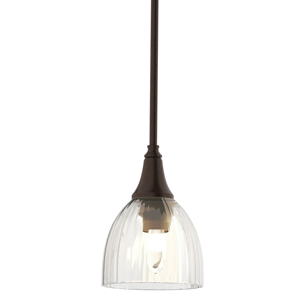 Hubbardton Forge - One Light Mini Pendant - Trumpet - Oil Rubbed Bronze- Union Lighting Luminaires Decor