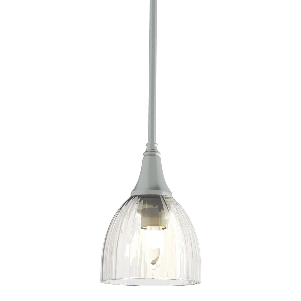Hubbardton Forge - One Light Mini Pendant - Trumpet - Vintage Platinum- Union Lighting Luminaires Decor