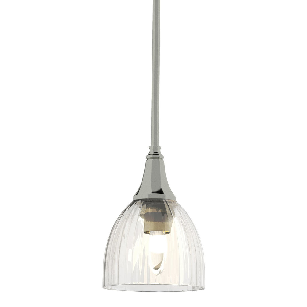 Hubbardton Forge - One Light Mini Pendant - Trumpet - Sterling- Union Lighting Luminaires Decor