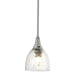 Hubbardton Forge - One Light Mini Pendant - Trumpet - Sterling- Union Lighting Luminaires Decor
