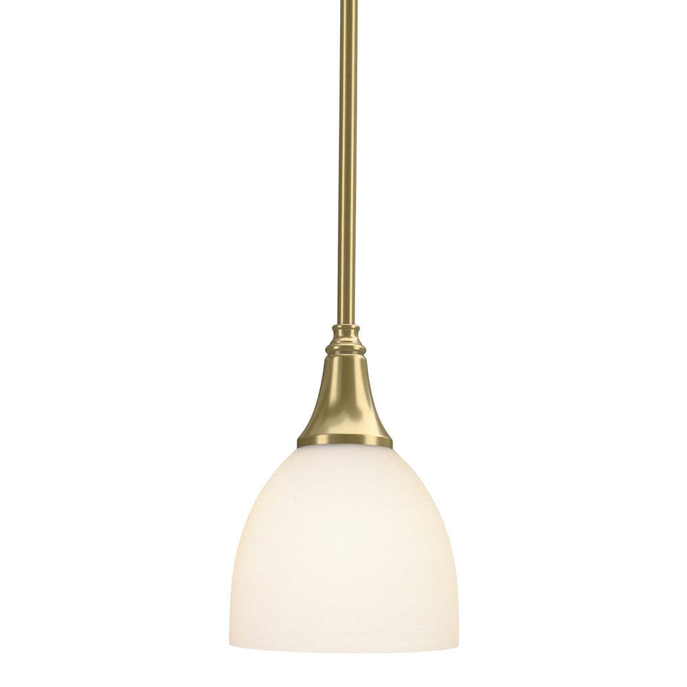Hubbardton Forge - One Light Mini Pendant - Trumpet - Modern Brass- Union Lighting Luminaires Decor