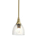 Hubbardton Forge - One Light Mini Pendant - Trumpet - Modern Brass- Union Lighting Luminaires Decor
