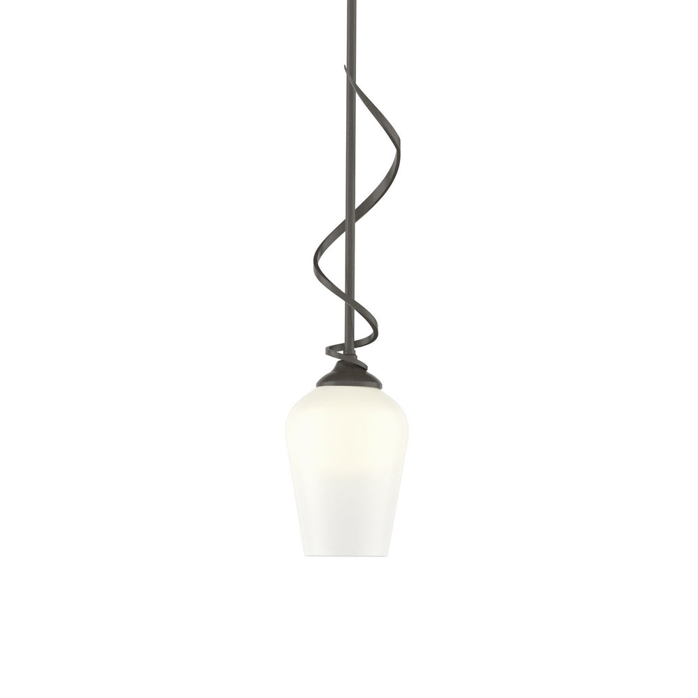 Hubbardton Forge - One Light Mini Pendant - Flora - Dark Smoke- Union Lighting Luminaires Decor