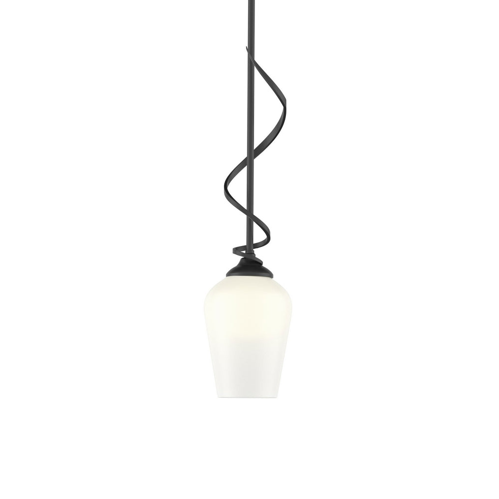 Hubbardton Forge - One Light Mini Pendant - Flora - Black- Union Lighting Luminaires Decor