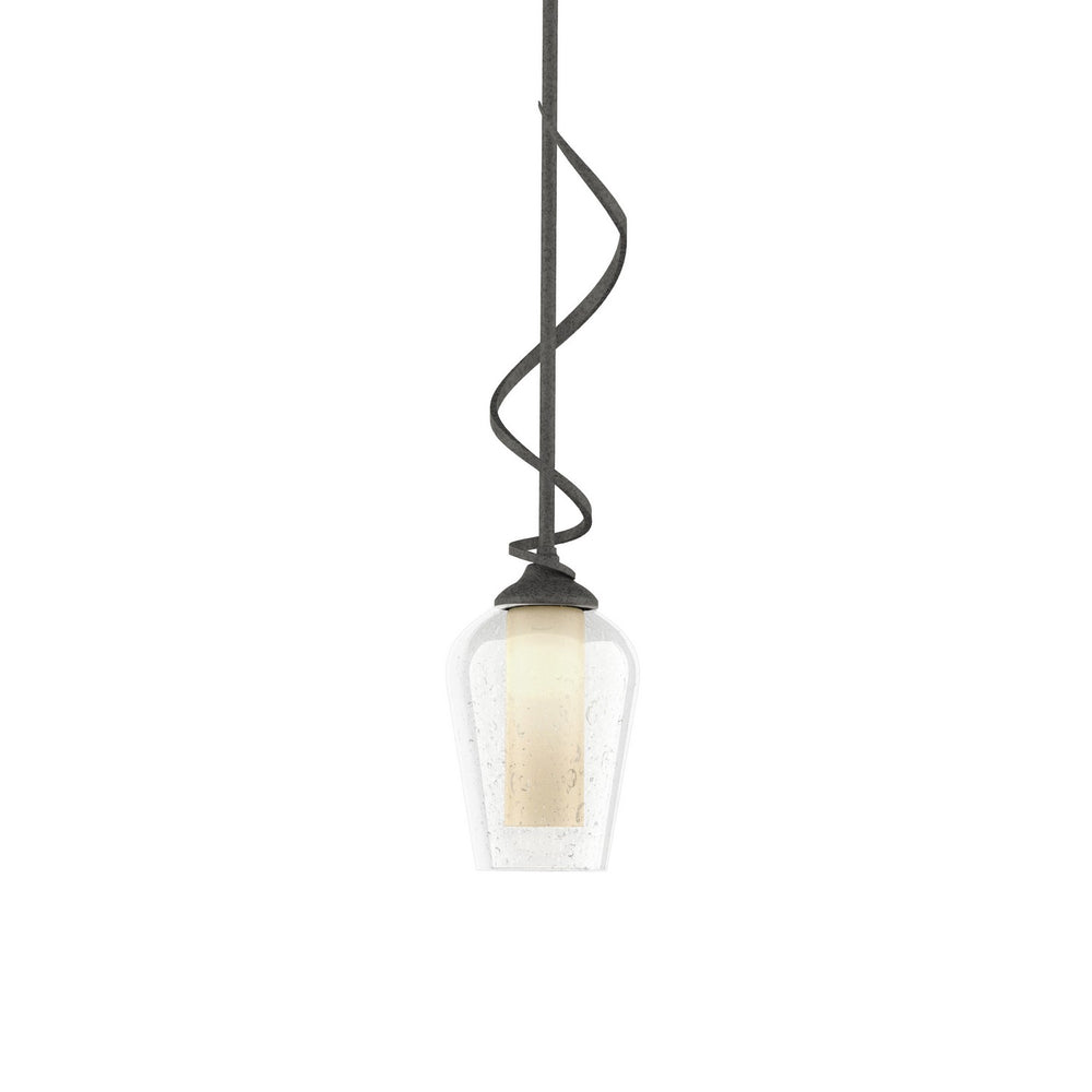 Hubbardton Forge - One Light Mini Pendant - Flora - Natural Iron- Union Lighting Luminaires Decor