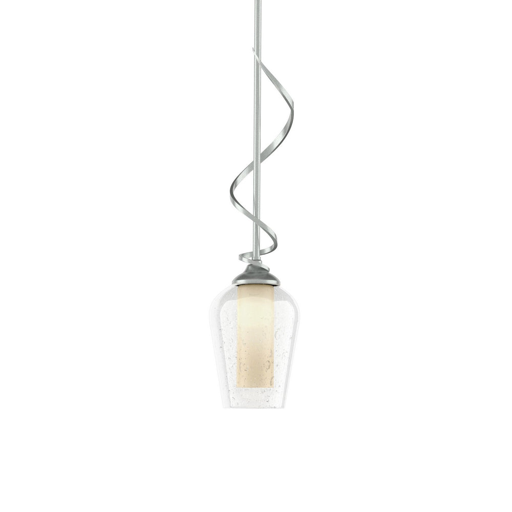 Hubbardton Forge - One Light Mini Pendant - Flora - Vintage Platinum- Union Lighting Luminaires Decor