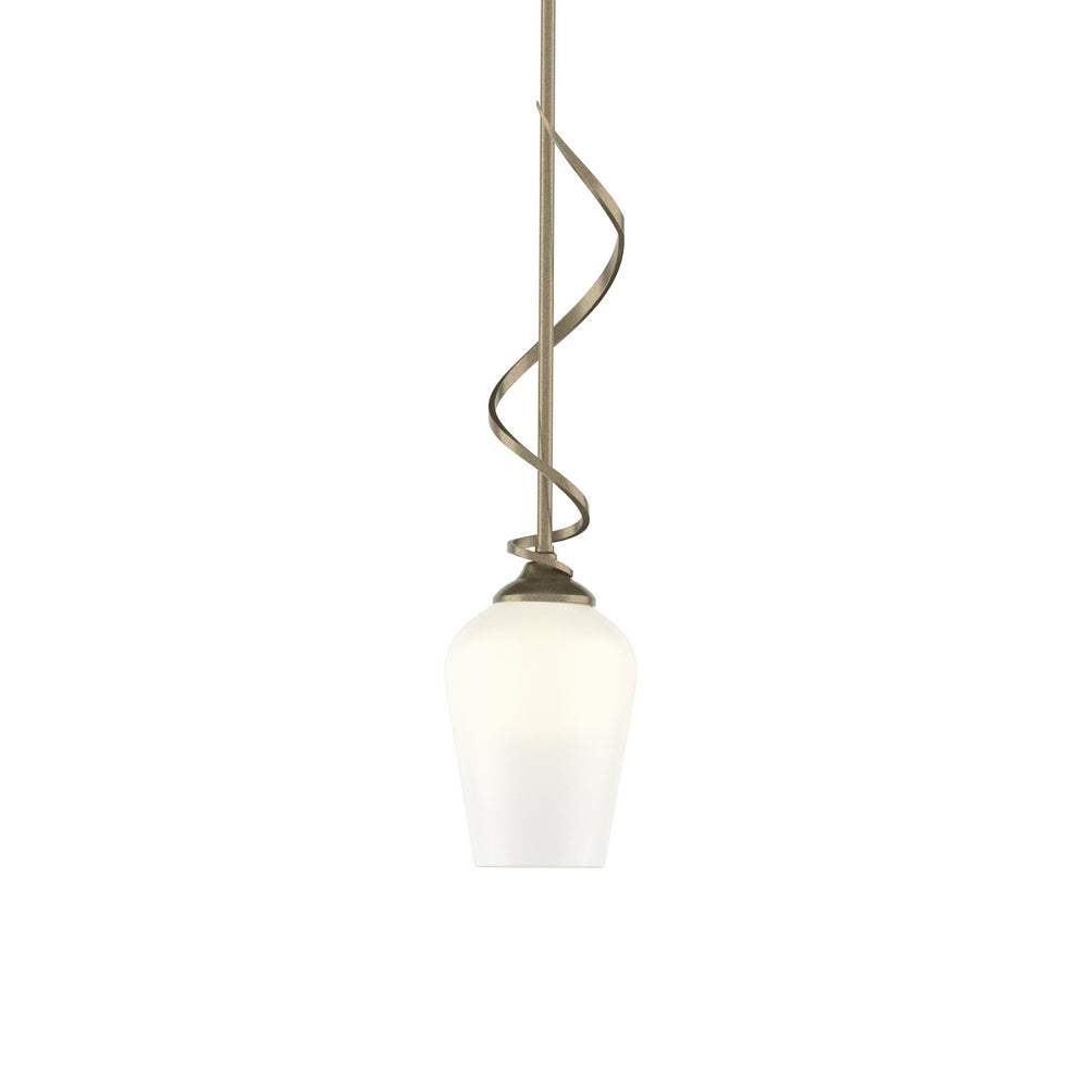 Hubbardton Forge - One Light Mini Pendant - Flora - Soft Gold- Union Lighting Luminaires Decor