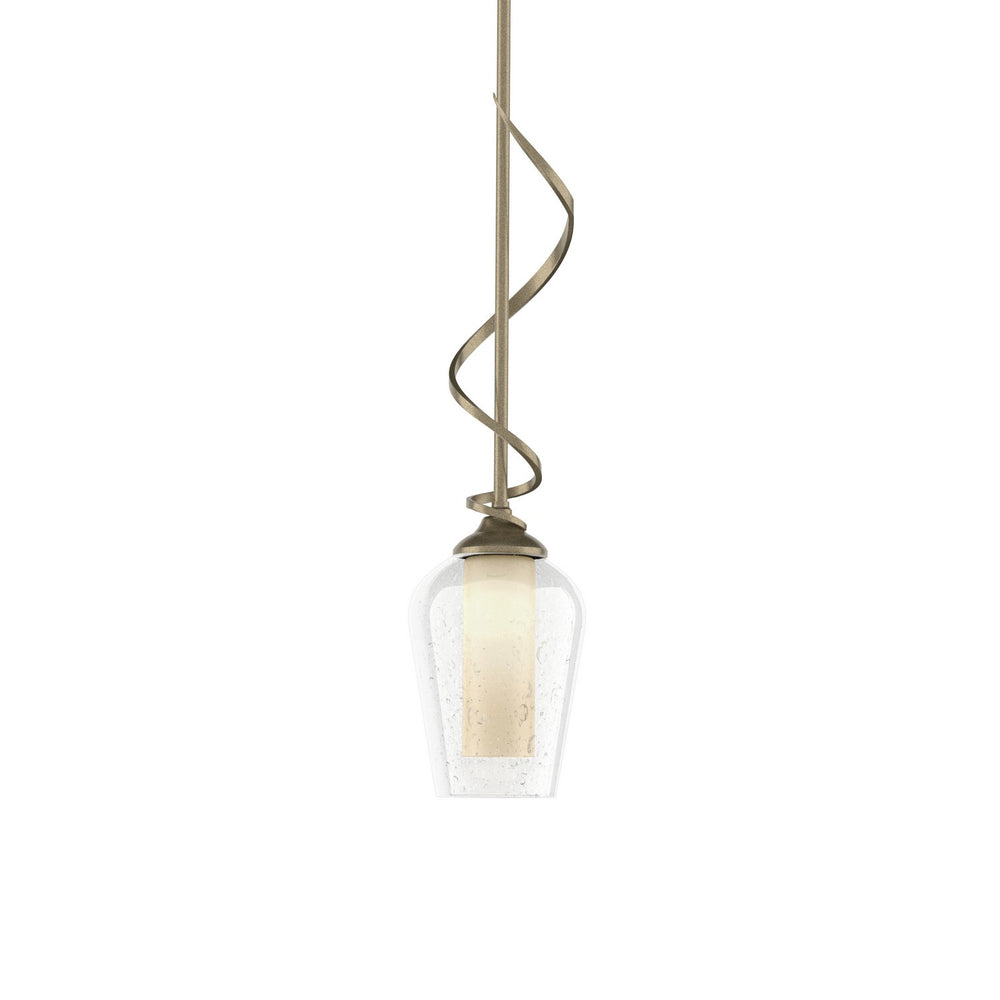 Hubbardton Forge - One Light Mini Pendant - Flora - Soft Gold- Union Lighting Luminaires Decor