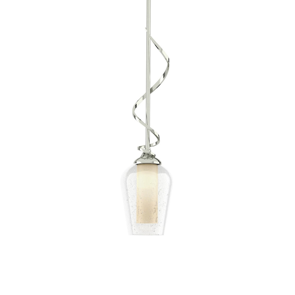 Hubbardton Forge - One Light Mini Pendant - Flora - Sterling- Union Lighting Luminaires Decor