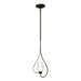 Hubbardton Forge - One Light Mini Pendant - Flora - Dark Smoke- Union Lighting Luminaires Decor