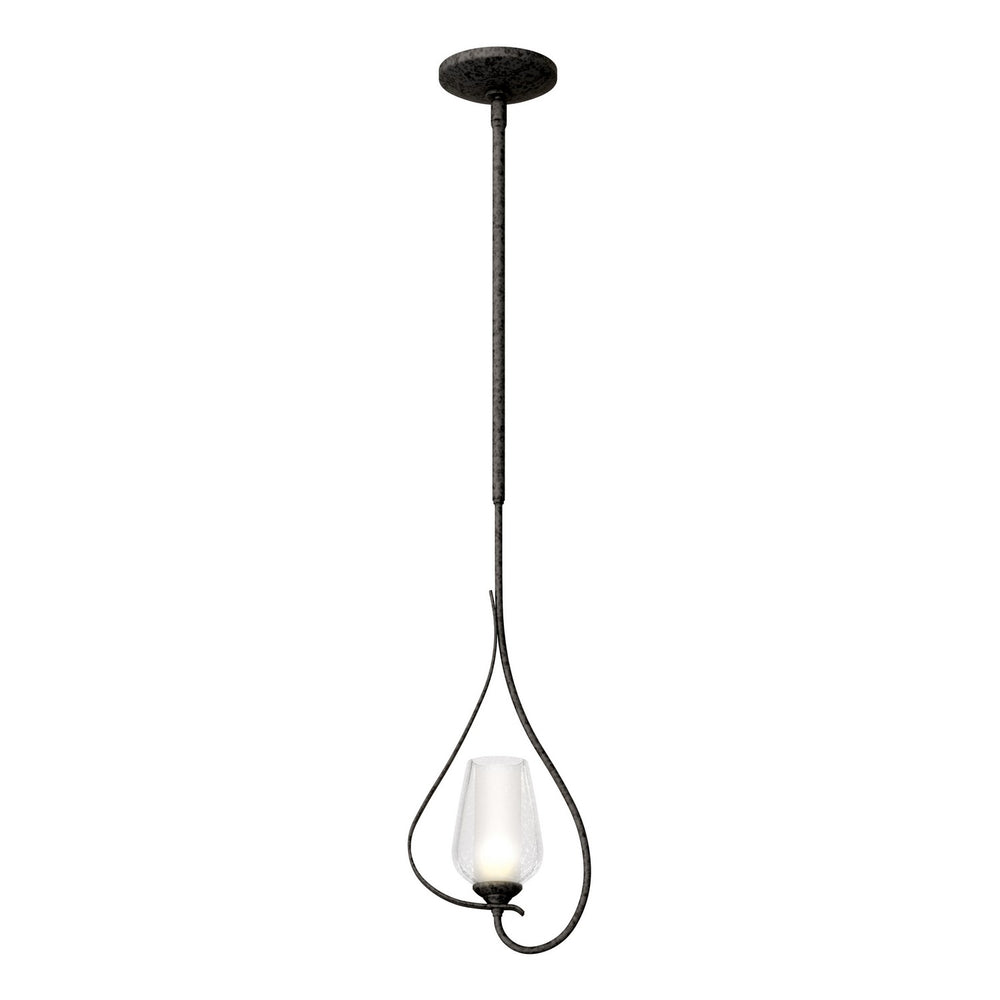 Hubbardton Forge - One Light Mini Pendant - Flora - Natural Iron- Union Lighting Luminaires Decor