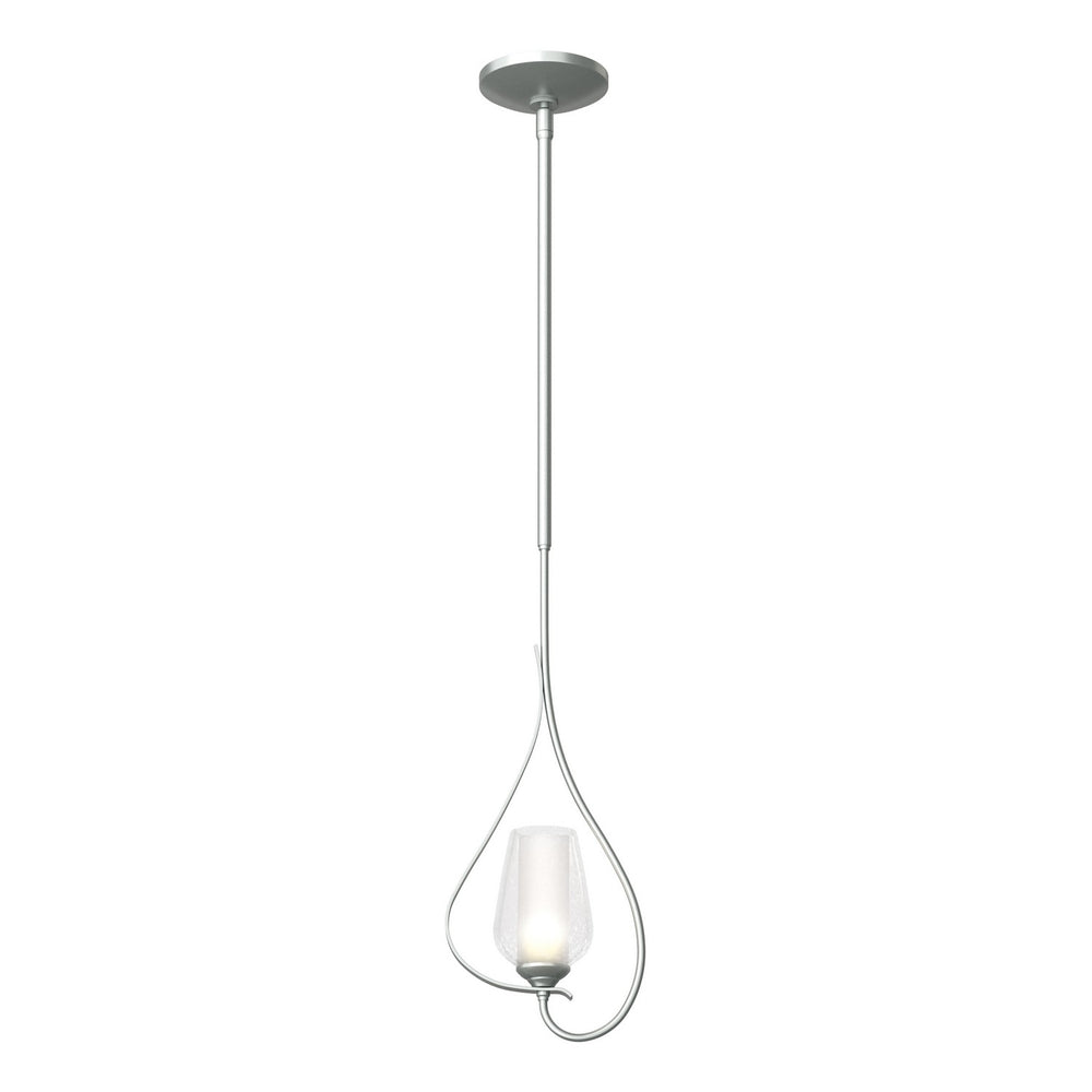 Hubbardton Forge - One Light Mini Pendant - Flora - Vintage Platinum- Union Lighting Luminaires Decor