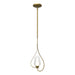 Hubbardton Forge - One Light Mini Pendant - Flora - Modern Brass- Union Lighting Luminaires Decor