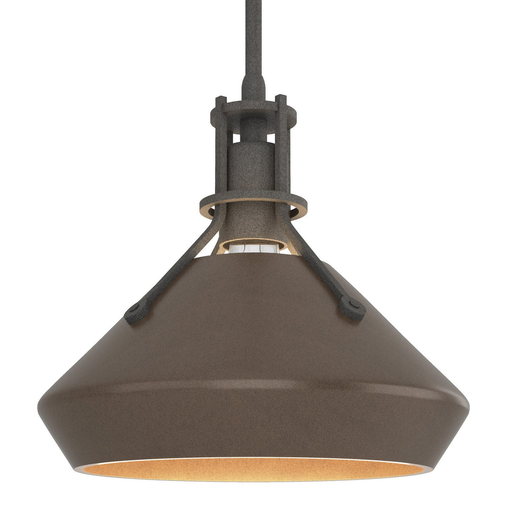 Hubbardton Forge - One Light Mini Pendant - Henry - Natural Iron- Union Lighting Luminaires Decor